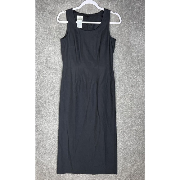 Laura‎ Ashley Silk Blend Sleeveless Scoop Neck Maxi Dress Womens US Size 6 Black - Picture 1 of 6